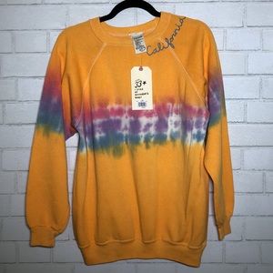 I Stole My Boyfriend’s Shirt Tie Dye California Embroidered Sweatshirt